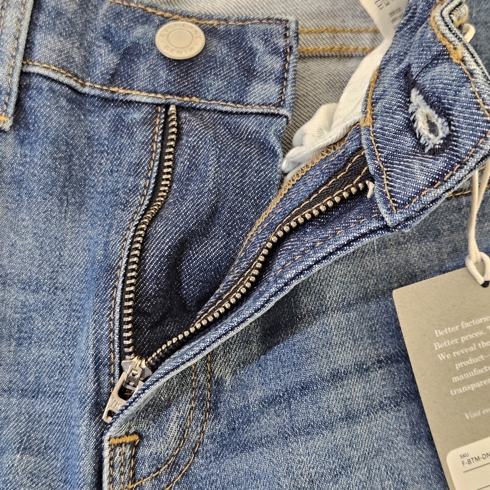 NWT EVERLANE‎ Jeans Womens Size 23 Tall Blue Mid-Rise Skinny Denim - Picture 6 of 11